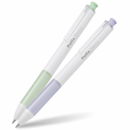 Ручка шарик/автомат. "Blanco" 0,7 мм., пласт., белый, стерж. cиний