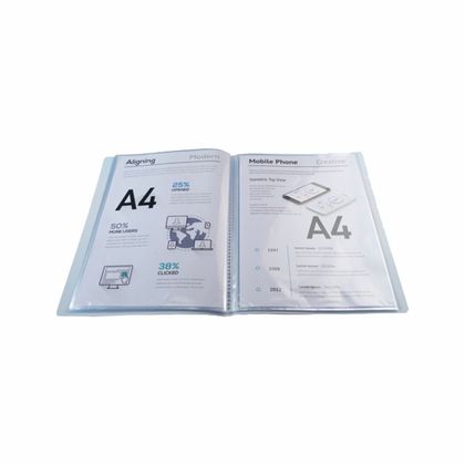 Папка на 40 карманов "Aquarel" пласт., ассорти