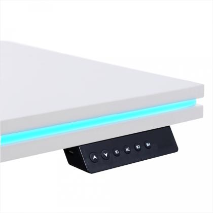 Стол с электроприводом одномоторный Fit Focus Y- desire (685-1130mm), цвет белый,столешница ДСП 1395х760х46 W1100 ST9 Белый альпийский+ подсветка 