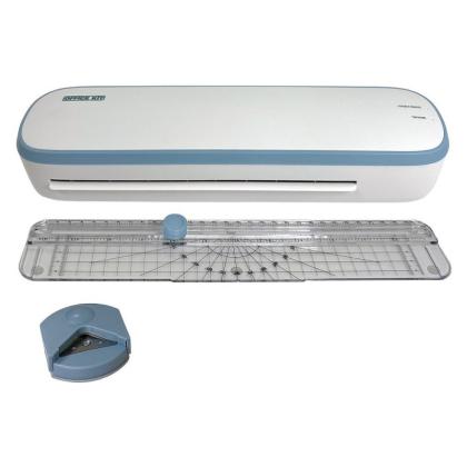 Ламинатор A4 Office Kit L2307B, бело-голубой (125мик, 27,8см/мин, резак, линейка)