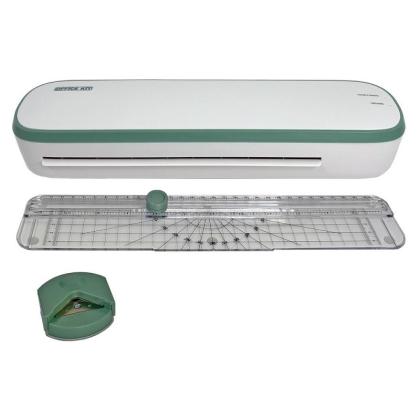 Ламинатор A4 Office Kit L2307G, бело-зеленый (125мик, 27,8см/мин, резак, линейка)