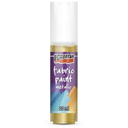 Краски д/текстиля "Pentart Fabric paint metallic" золото, 20 мл, банка