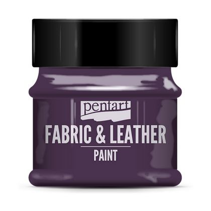 Краски д/текстиля "Pentart Fabric & Leather paint" фиолетовый, 50 мл, банка