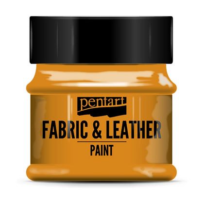 Краски д/текстиля "Pentart Fabric & Leather paint" оранжевый, 50 мл, банка