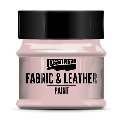 Краски д/текстиля "Pentart Fabric & Leather paint" розовый, 50 мл, банка