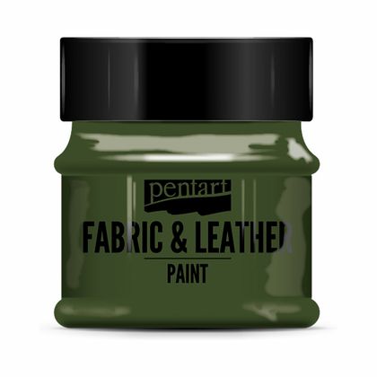 Краски д/текстиля "Pentart Fabric & Leather paint" зеленый, 50 мл, банка