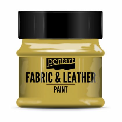 Краски д/текстиля "Pentart Fabric & Leather paint" зеленый, 50 мл, банка