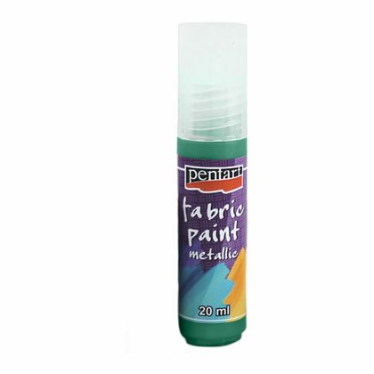 Краски д/текстиля "Pentart Fabric paint metallic" розовый, 20 мл, банка