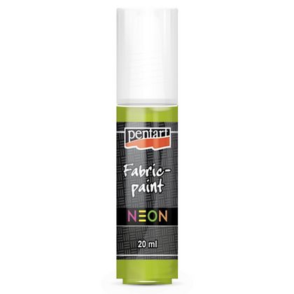 Краски д/текстиля "Pentart Fabric paint neon" зеленый, 20 мл, банка