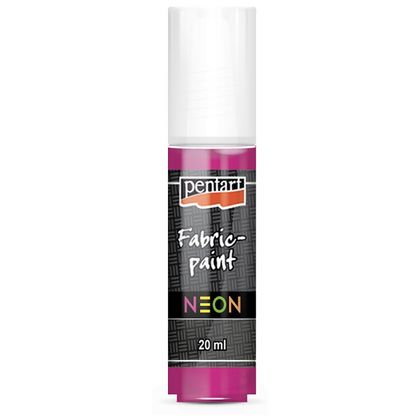Краски д/текстиля "Pentart Fabric paint neon" розовый, 20 мл, банка