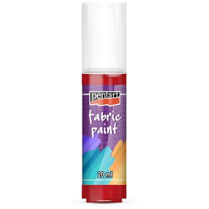 Краски д/текстиля "Pentart Fabric paint" красный, 20 мл, банка