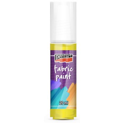 Краски д/текстиля "Pentart Fabric paint" желтый, 20 мл, банка
