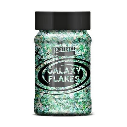 Хлопья декоративные "Pentart Galaxy Flakes" 15 гр, зеленый Сатурн