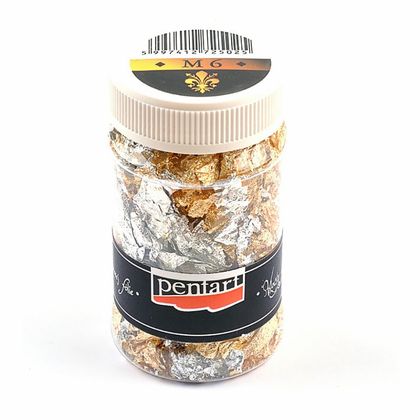 Поталь "Pentart" в хлопьях, 100 мл, имитация золота и меди