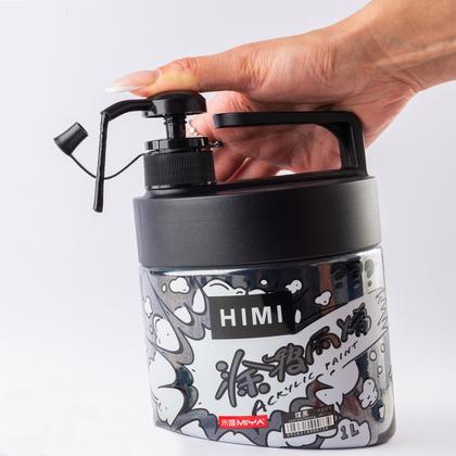 Краски акриловые "Himi" 072 травяной зеленый, 1 л, банка с помпой