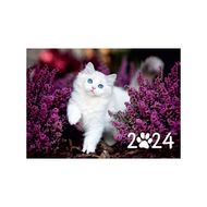 Календарь настен., А4 "Белый котенок (№17)" на 3-х спиралях, 2024