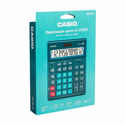 Кальк. наст. 12р. GR-12 Casio розовый 35*155*209 мм