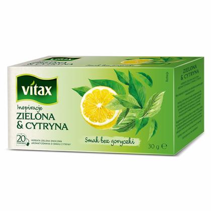 Чай "Vitax" 20*1,5 г., зеленый, со вкусом лимона