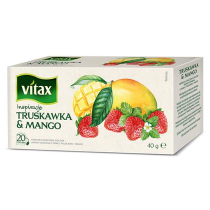 Чайный напиток "Vitax" 20*2 г., фруктовый, со вкусом клубники и манго