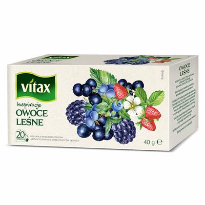 Чайный напиток "Vitax" 20*2 г., фруктовый, со вкусом малины и вишни