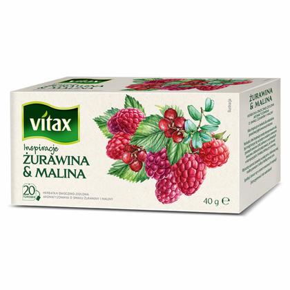 Чайный напиток "Vitax" 20*2 г., фруктовый, со вкусом малины и вишни