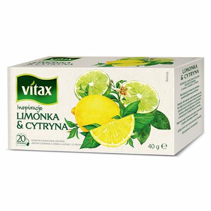 Чайный напиток "Vitax" 20*2 г., фруктовый, со вкусом малины и вишни