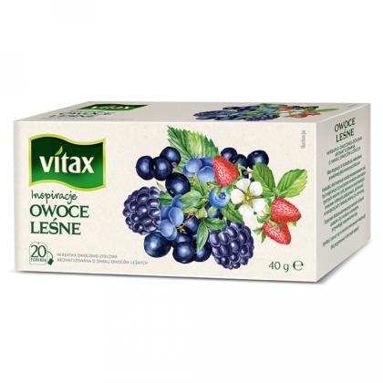 Чайный напиток "Vitax" 20*2 г., фруктовый, со вкусом малины и вишни