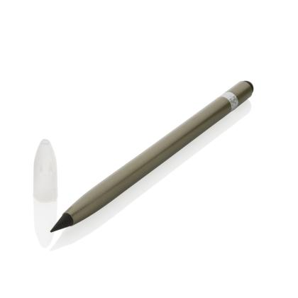 Карандаш вечный "P611.127" алюминий, с ластиком/стилусом, зеленый