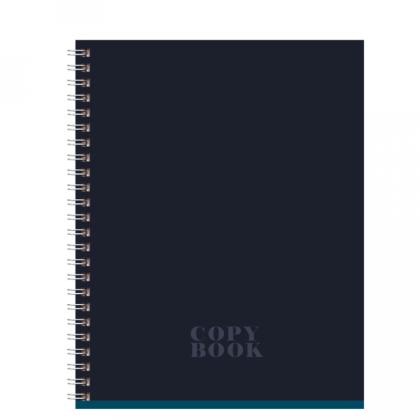 Тетрадь А5 48 л., клет. "Monocolor. Dark" скоба сбоку, обл. карт., ассорти
