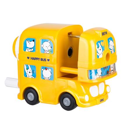 Точилка на 1 отв. "Bus" с вращ. механ., ассорти