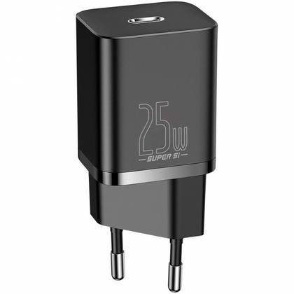 Сетевое зарядное устройство Baseus TZCCSUP-L01 Super Si Quick Charger Type-C 25W (кабель Type-C-Type-C 1m) Black