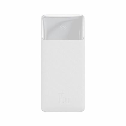 Внешний аккумулятор Baseus, PPBD050002, Bipow Digital Display Power Bank 10000mAh 15W, PPBD10, White 