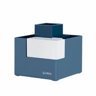 Подставка д/канц. мелочей "Deli" пласт., со съемн. секц., темно-синий