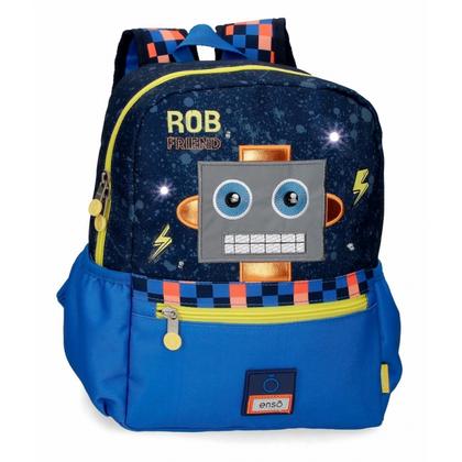 Рюкзак детский "Bob friend" M полиэстер, черный/синий