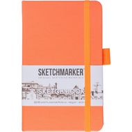 Скетчбук "Sketchmarker" 9*14 см, 140 г/м2, 80 л., неоновый коралл