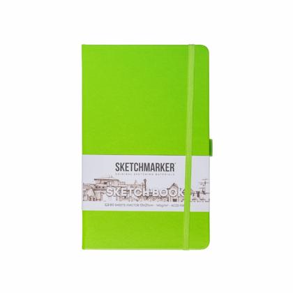 Скетчбук "Sketchmarker" 13*21 см, 140 г/м2, 80 л., зеленый луг