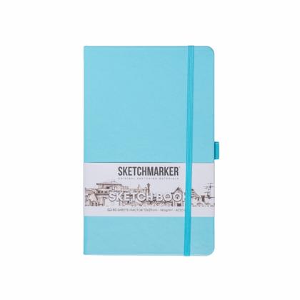 Скетчбук "Sketchmarker" 13*21 см, 140 г/м2, 80 л., небесно-голубой