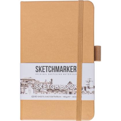 Скетчбук "Sketchmarker" 9*14 см, 140 г/м2, 80 л., капучино