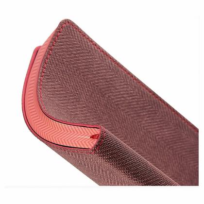 Блокнот А5 130*210 мм., 120 л., тонир., лин. "Harris Maple Red" интегральн. обл., искусств. матер., бордовый, срез красный