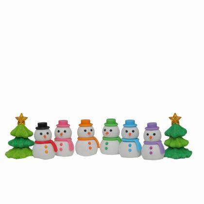 Ластик "IWAKO Snowman & Tree" ассорти