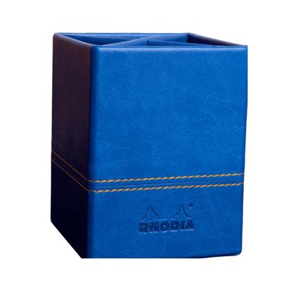 Карандашница "Rhodiarama" 8*8*11 см, кожзам., сапфировый