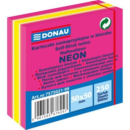 Бумага д/з на кл. осн. 50*50 мм "Donau" 250 л., розовый