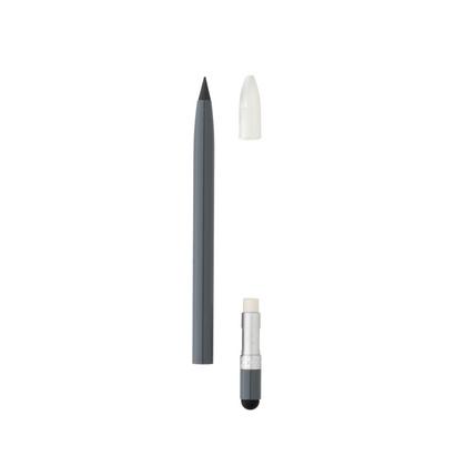 Карандаш вечный "P611.121" алюминий, с ластиком/стилусом, черный