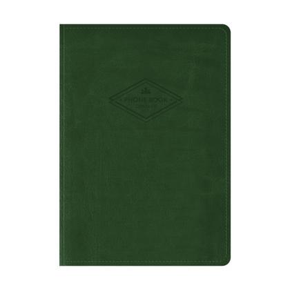 Книга алфавитная А5 142*215 мм, 80 л., лин. "Winner" обл. кожзам, зеленый