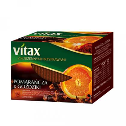 Чайный напиток "Vitax" 15*2 г., фруктовый, со вкусом апельсина и гвоздикой