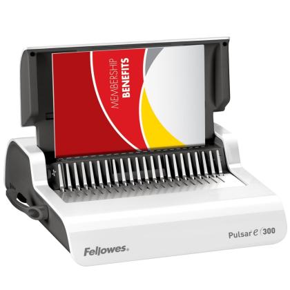 перфобиндер Fellowes® PULSAR-E на пластиковую пружину, сшивает до 300 лст., перфорирует 20 лст.