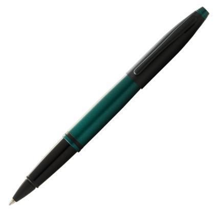 Ручка роллер "Calais Matte Green and Black Lacquer" 0,7 мм, метал., подарочн. упак., матовый зеленый/черный, стерж. черный