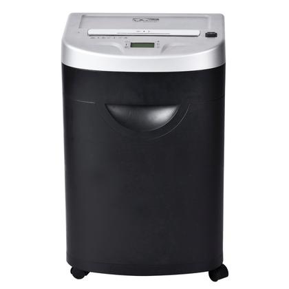 Уничтожитель Jinpex JP-830C (P-5, 2x10мм, до 15 листов, 34 литра, диски, карты, скобы, скрепки, раб.цикл 15 мин.)