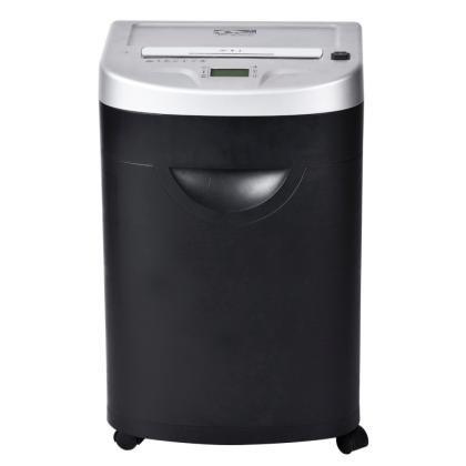 Уничтожитель Jinpex JP-830C (P-5, 2x10мм, до 15 листов, 34 литра, диски, карты, скобы, малые скрепки, раб.цикл 15 мин.)