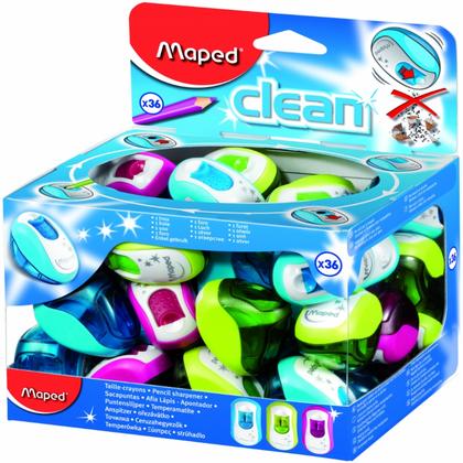 Точилка на 1 отв. "Clean" ассорти